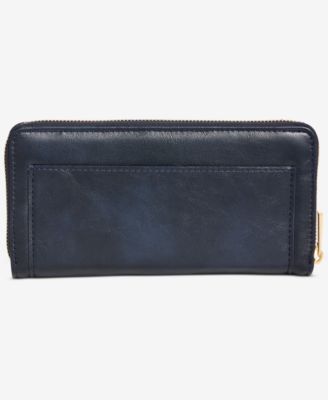 Angii Solid Zip-Around Glazed Wallet, Macy's Exclusive