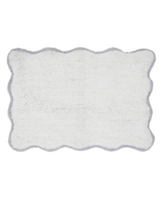 Scallop Cotton Bath Rug, 17" x 24"