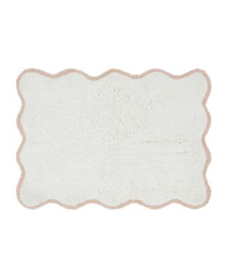 Scallop Cotton Bath Rug, 17" x 24"