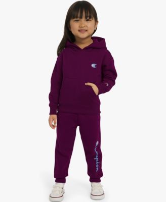 Champion Toddler Girls 2-Piece Pull-On Hoodie and Joggers Set - Deep Purple 23$