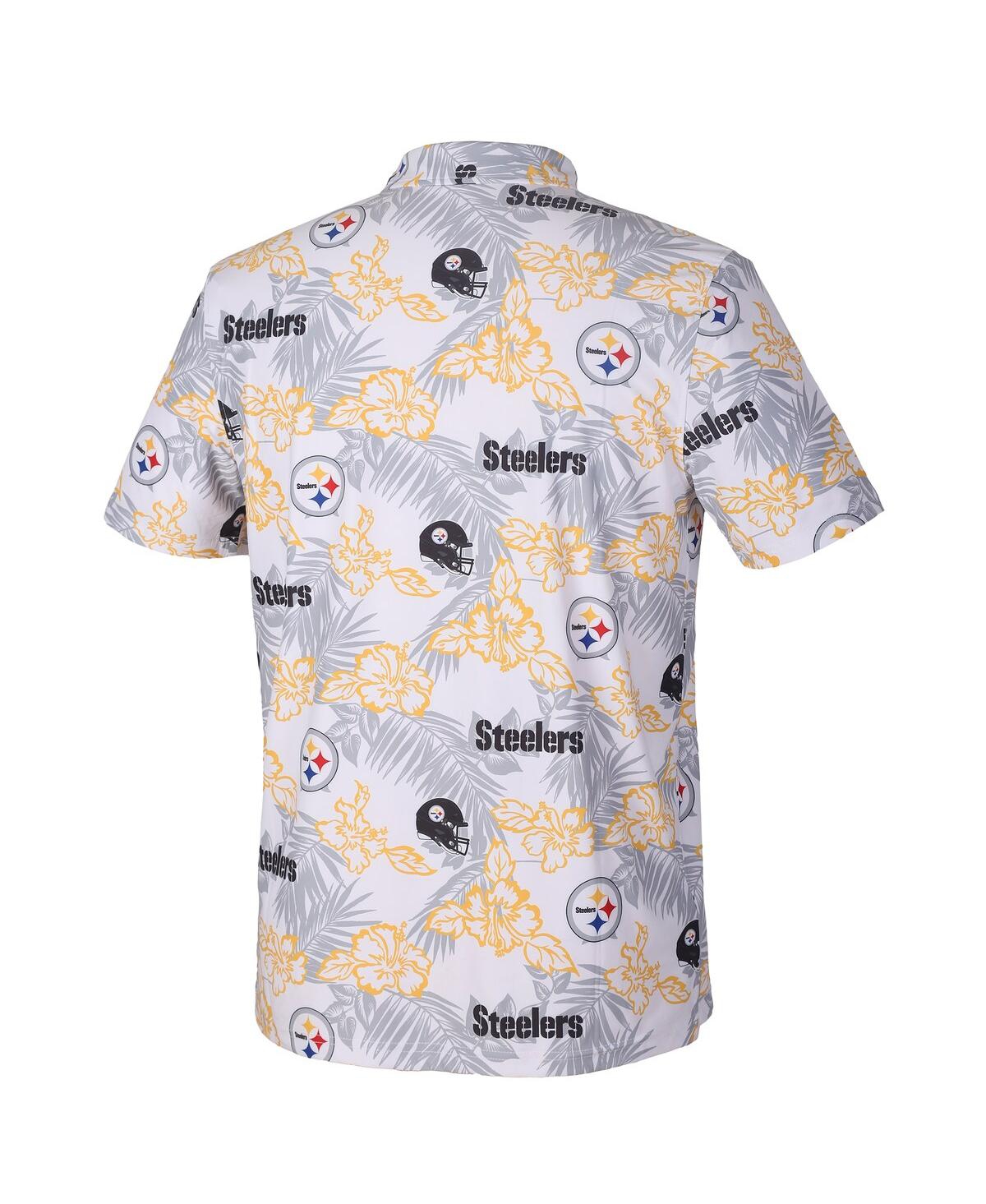 Reyn Spooner Men's White Pittsburgh Steelers Pua Performance Game Day Polo Shirt