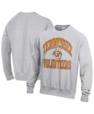 Champion - Men's Gray Tennessee Volunteers Distressed Arch Over Logo Reverse Weave Crew Neck Sweatshirt