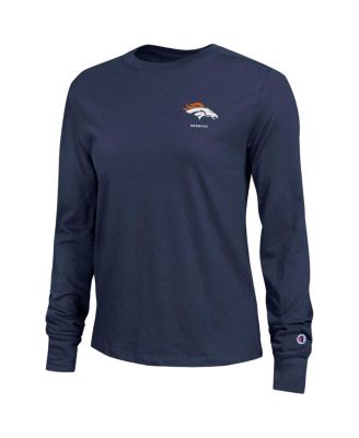 Women's Navy Denver Broncos Core Long-Sleeve T-Shirt