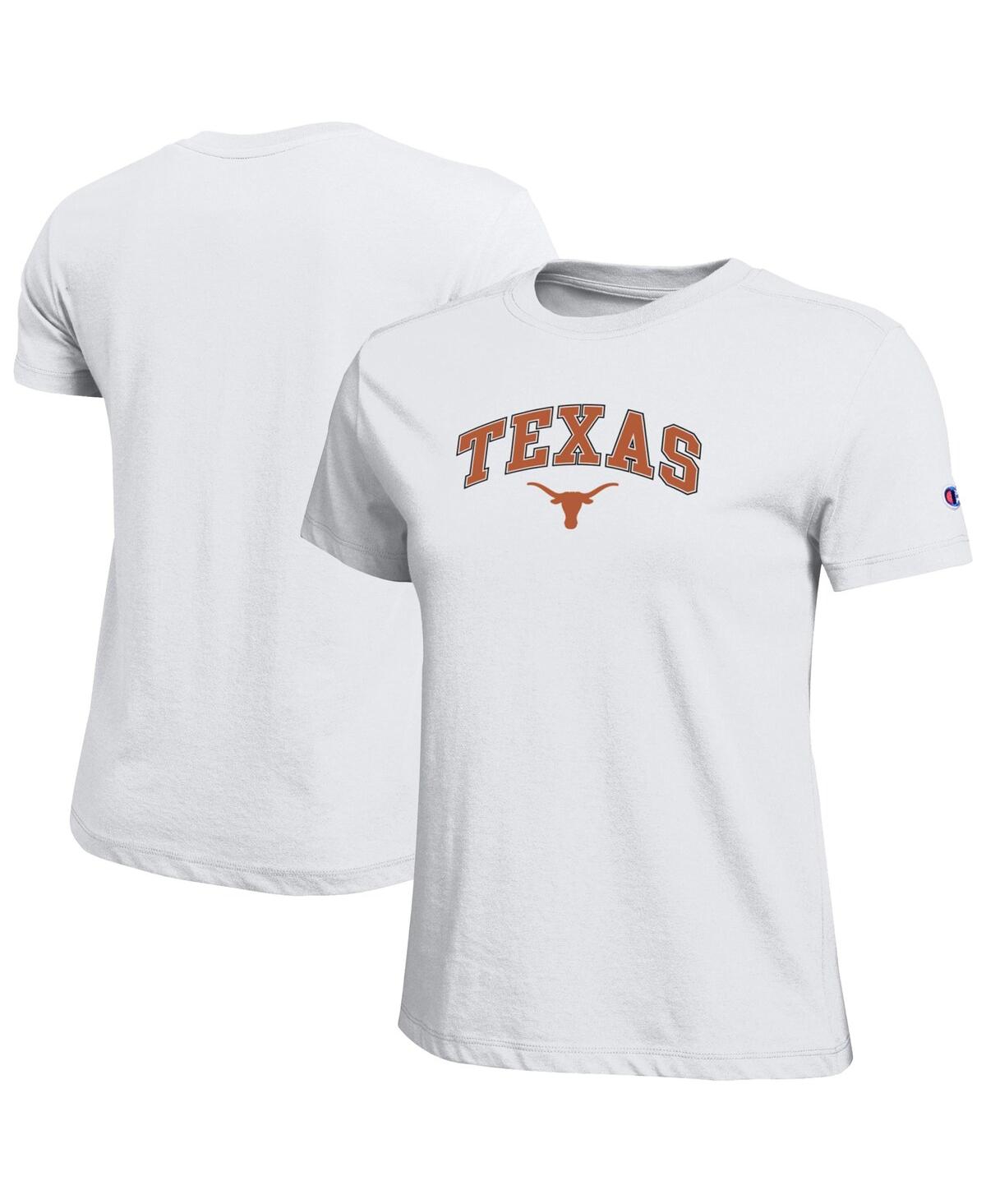 Champion Women's White Texas Longhorns Arched Over Logo T-Shirt