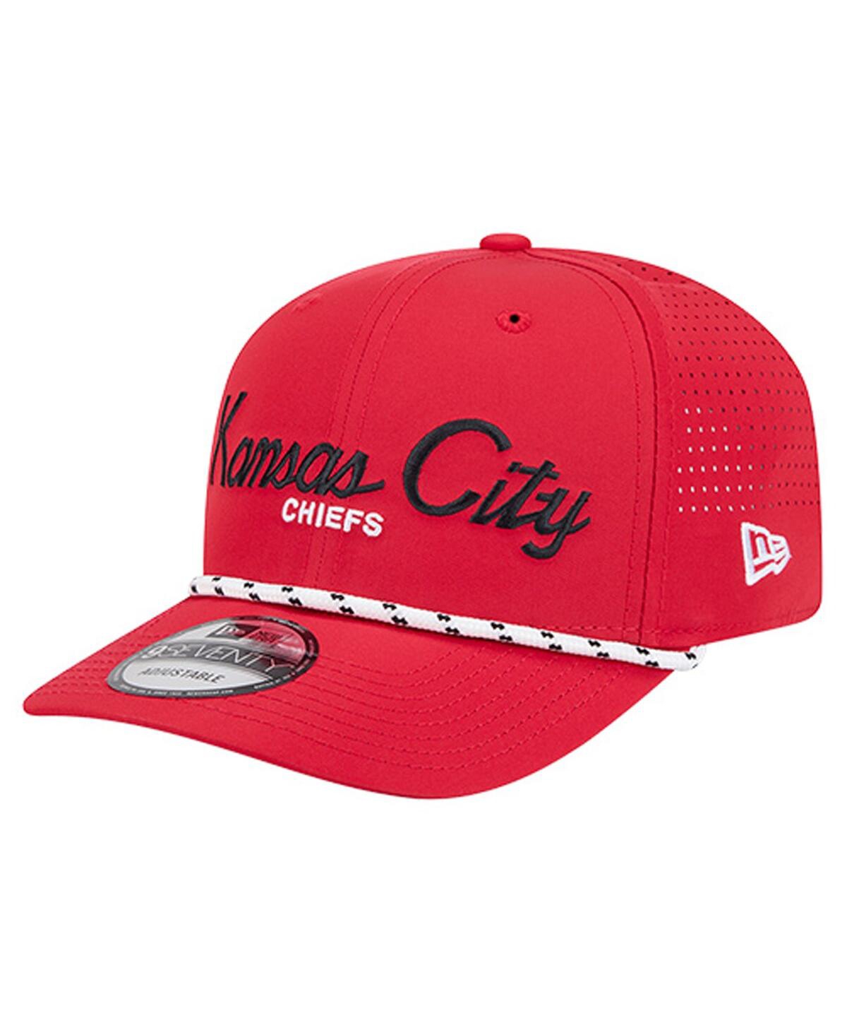 New Era Men's Red Kansas City Chiefs Script 9SEVENTY Adjustable Hat