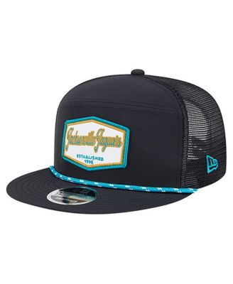 New Era - Men's Black Jacksonville Jaguars Ripstop Patch 9FIFTY Split Panel Snapback Hat