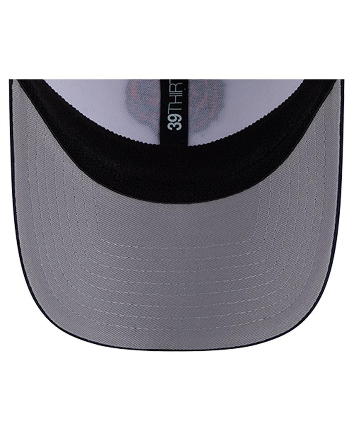 New Era Men's White/Navy Chicago Bears Dashmark Rays 39THIRTY Flex Hat