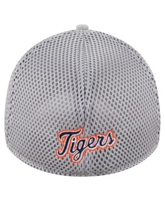 Men's Gray Detroit Tigers Visor Paint Splatter 39THIRTY Flex Hat