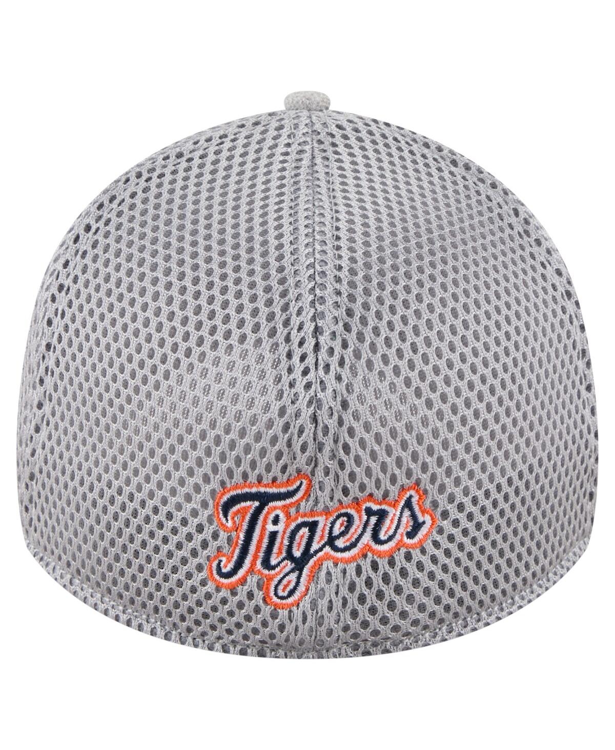New Era Men's Gray Detroit Tigers Visor Paint Splatter 39THIRTY Flex Hat