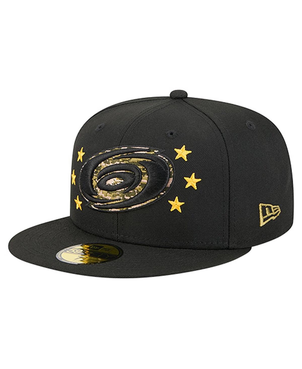 New Era Men's Black Carolina Hurricanes Military Appreciation Digital Camo Stars 59FIFTY Fitted Hat