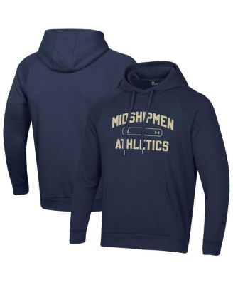 Under Armour - Men's Navy Midshipmen 2025 Sideline Rival Fleece Hoodie