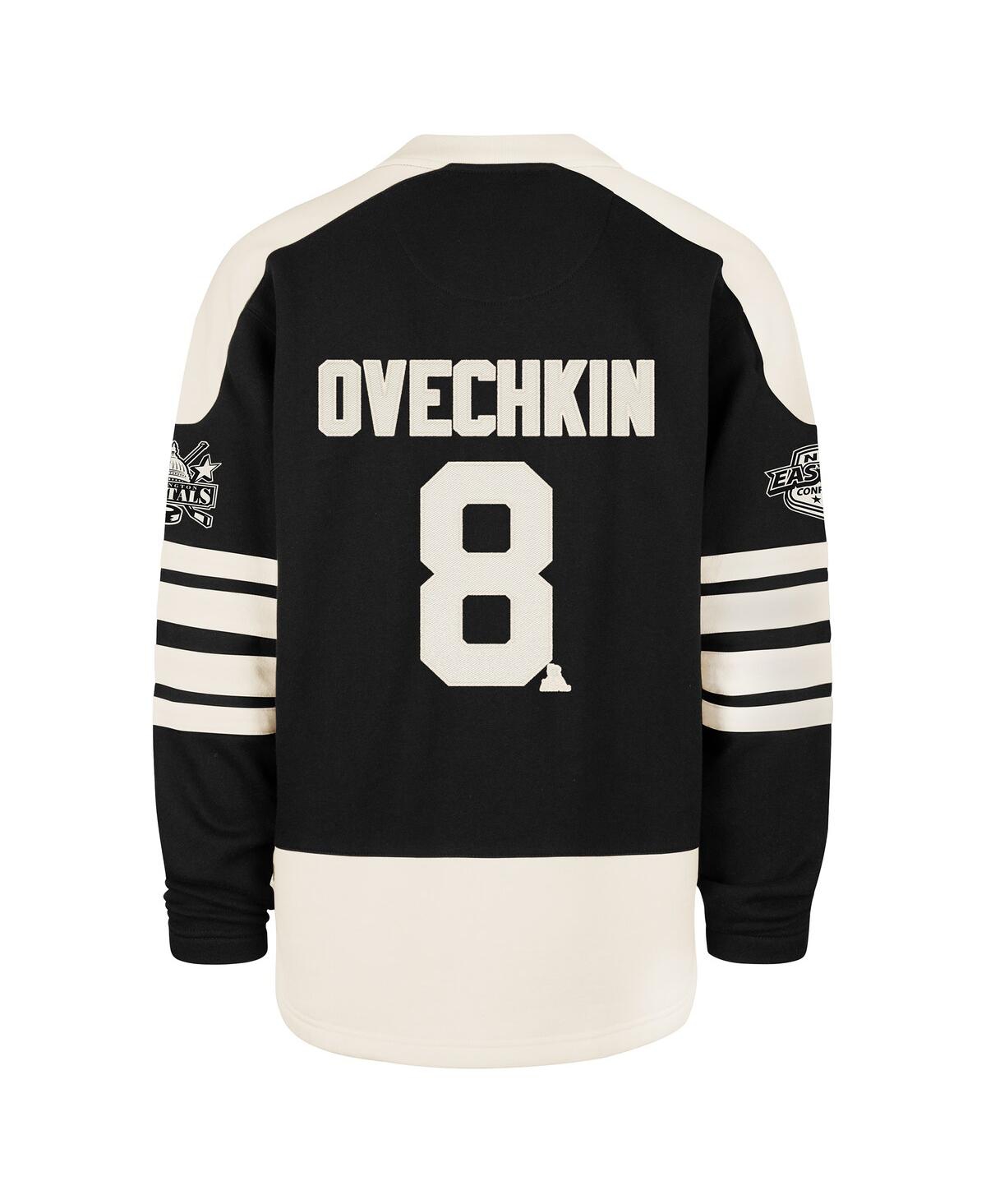 '47 Brand Men's Alexander Ovechkin Black Washington Capitals Player Name Number Sweep Check Eternal Lacer Sweatshirt