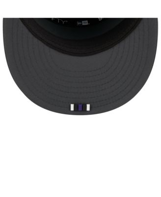 Men's Charcoal Baltimore Ravens 2025 Sideline Cold Weather Split Panel 9FIFTY Snapback Hat