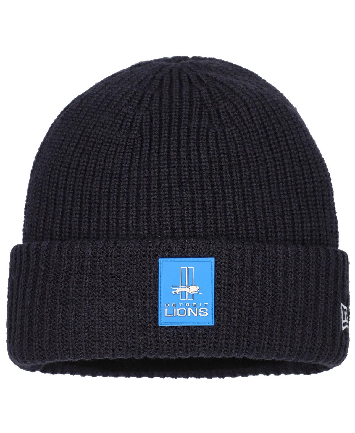 New Era Men's Charcoal Detroit Lions 2025 Sideline Cold Weather Cuffed Knit Hat