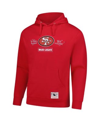 Men's Scarlet San Francisco 49ers NFL x Bud Light Vintage Pullover Hoodie
