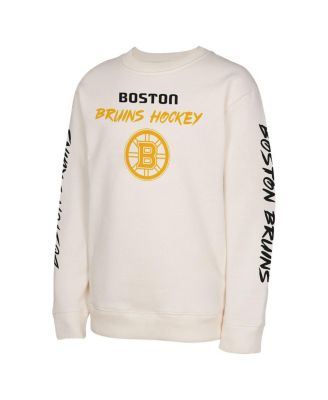 Big Boys and Girls Cream Boston Bruins Star Power Pullover Sweatshirt