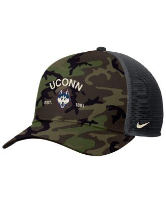 Men's Camo UConn Huskies 2025 Military Appreciation Rise Adjustable Trucker Hat
