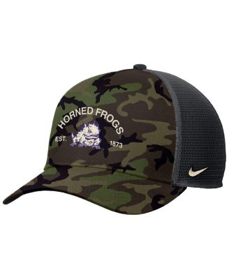 Nike - Men's Camo TCU Horned Frogs 2025 Military Appreciation Rise Adjustable Trucker Hat