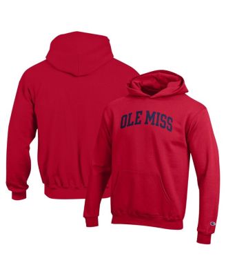 Champion - Big Boys and Girls Red Ole Miss Rebels Basic Arch Hoodie