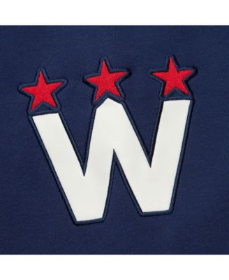 Men's Navy Washington Capitals Heritage Lace-Up Pullover Sweatshirt