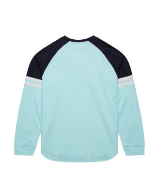 Men's Light Blue Seattle Kraken Thermal Henley Long Sleeve T-Shirt