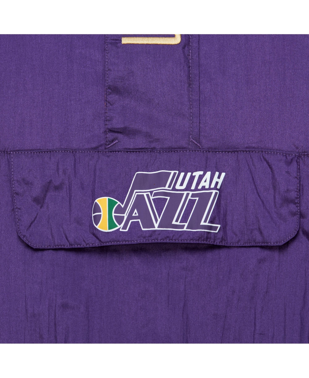Mitchell & Ness Men's Purple Utah Jazz Team Og 2.0 Vintage Logo Anorak Windbreaker Quarter-zip Sweatshirt In Purple