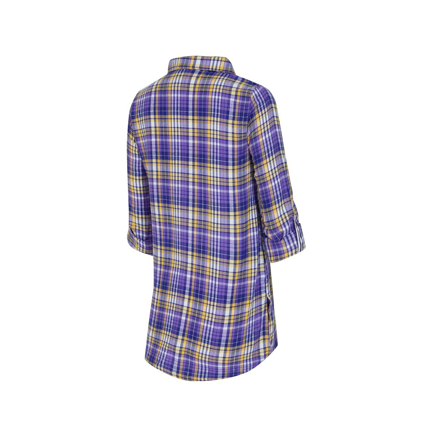 Женская ночная рубашка Concepts Sport Minnesota Vikings Laney в клетку, Purple — фото 2