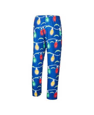 Men's 2-Piece Royal Los Angeles Chargers Garland Knit  PJ Raglan Long Sleeve Top and Pants Set