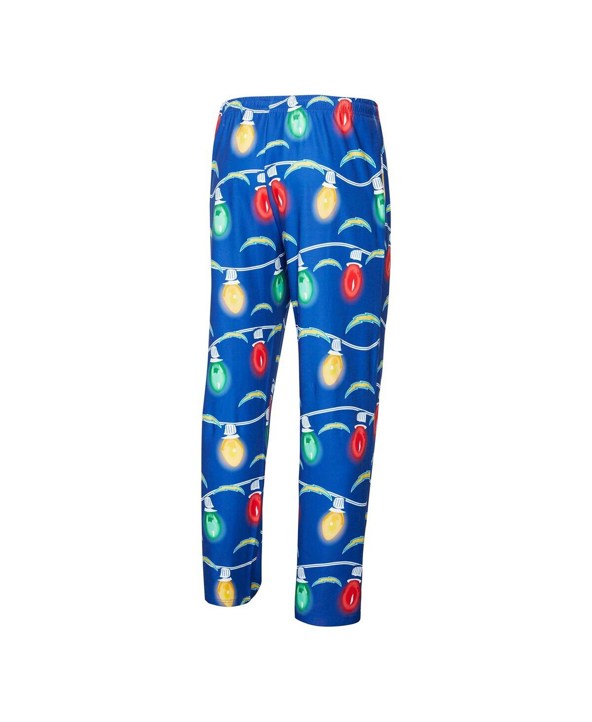 Concepts Sport Men's 2-Piece Royal Los Angeles Chargers Garland Knit Raglan Long Sleeve Top and Pants Set