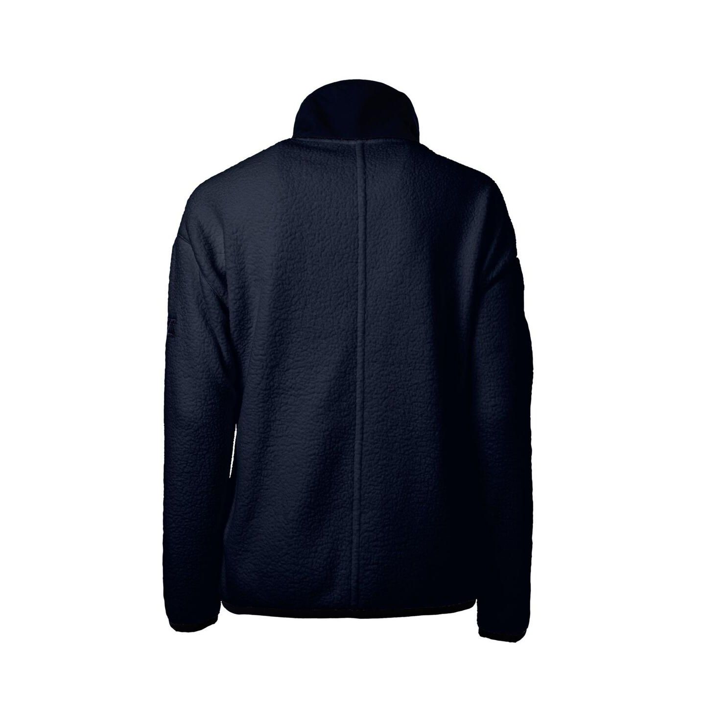 Женская куртка Cutter & Buck Navy Michigan Wolverines Cascade Eco Sherpa Full-Zip Fleece — фото 2