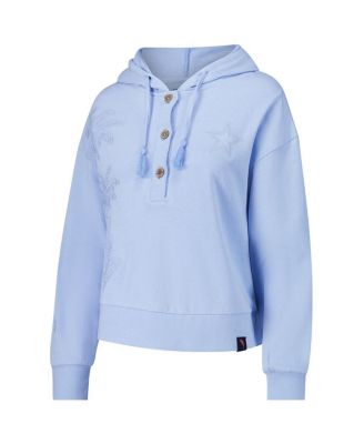 Women's Light Blue Dallas Cowboys Island Dream Solid Pullover Hoodie