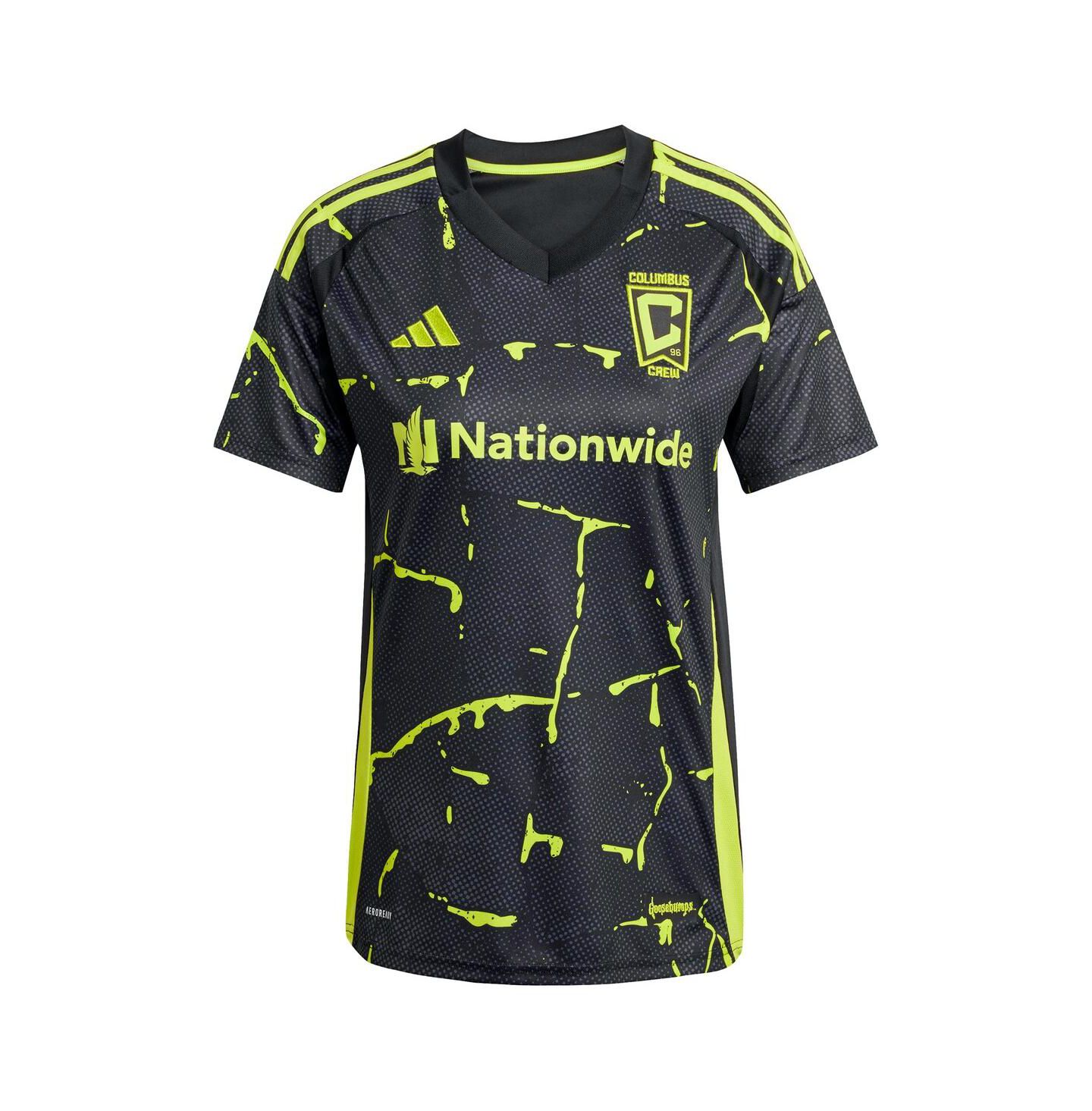 Женские топы adidas Darlington Nagbe Black Columbus Crew 2025 The Goosebumps Kit Replica Player Jersey — фото 3