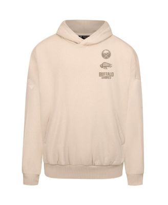 Men's Cream Buffalo Sabres Contact Stamp Pullover Hoodie
