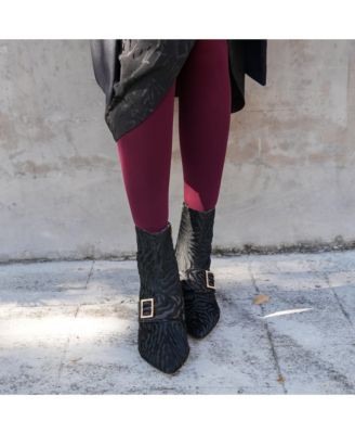 Women's Black Hairy Zebra Grace Customizable Ankle Boot