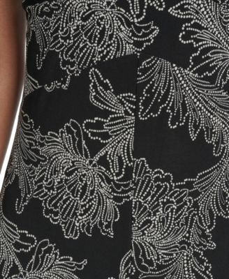 Petite Printed Midi Dress