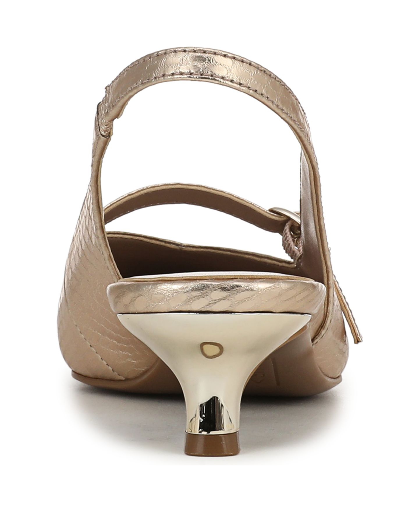 Женские туфли Naturalizer Grayson Pointed Toe Kitten Heel Slingback, цвет: Шампань искусственная кожа — фото 3
