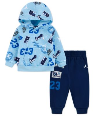 Jordan Baby Boys Street Champ Pull-On Hoodie and Joggers 2-Piece Set - Blue Void 24$