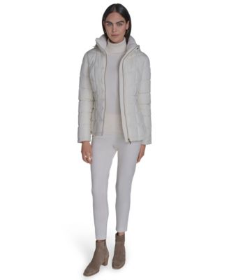 Women's Stand Collar Lined Puffer Jacket
