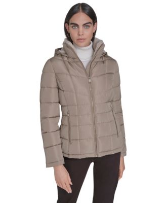 Women's Stand Collar Lined Puffer Jacket