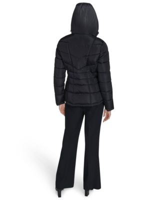 Women's Stand Collar Lined Puffer Jacket