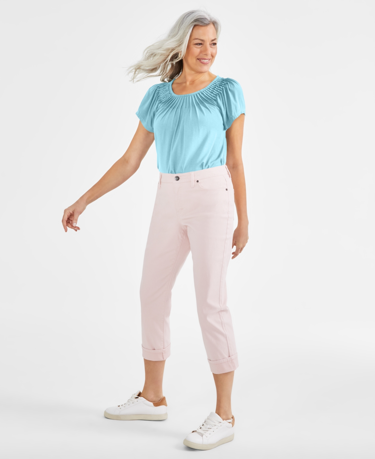 Style & Co Women's Mid-rise Curvy Capri Jeans, Exclusively At Macy's