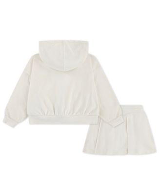Girls' 2T-6X Velour Scooter Hoodie and Skort, 2-Piece Set