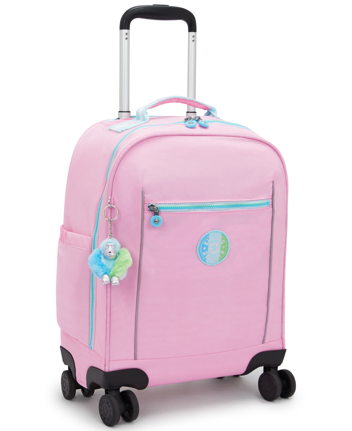 Kipling Mese Small Rolling Backpack In Pink