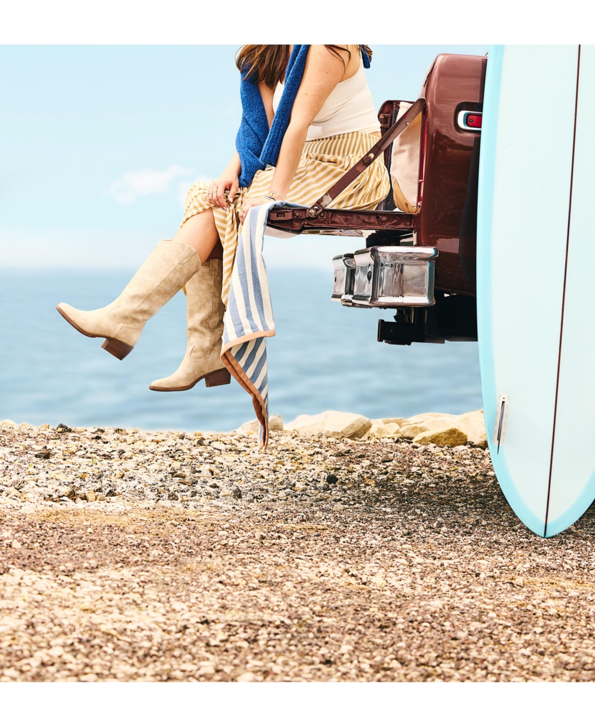 Blowfish Malibu Women's Radio Almond Toe Knee High Western Boots