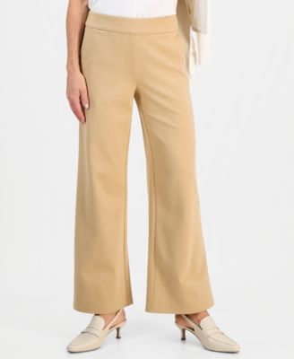 Petite Mid-Rise Pull-On Wide-Leg Pants, Macy's Exclusive 
