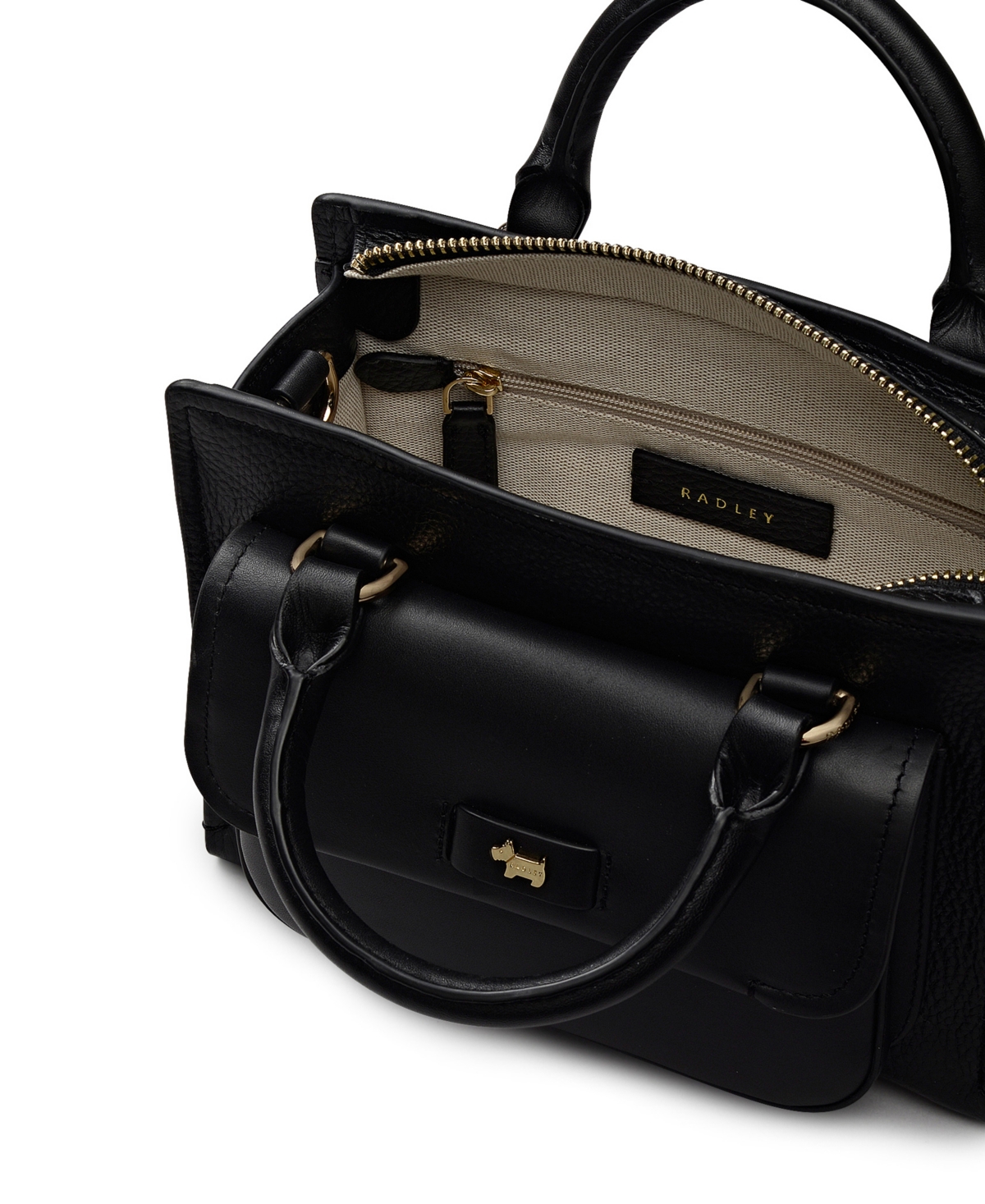 Radley London Talbot Way Small Zip Top Grab Handbag In Black