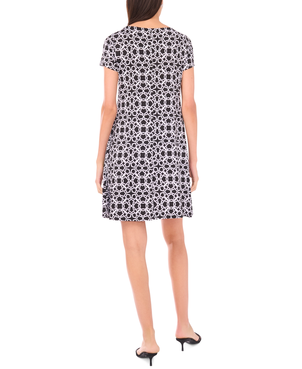 Msk Women's Short-Sleeve Mini Dress