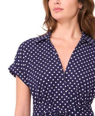 Women's Polka-Dot Midi Dress