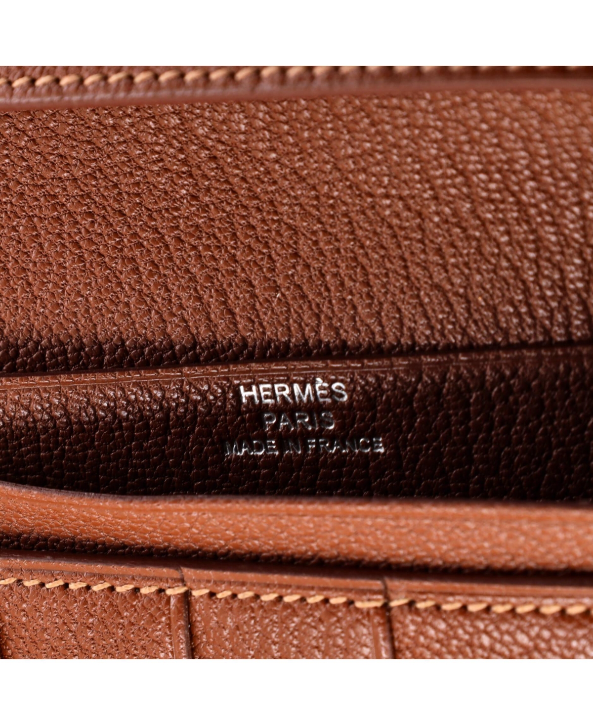 Pre-Owned HERMES Long Bearn Wallet Chevre Mysore