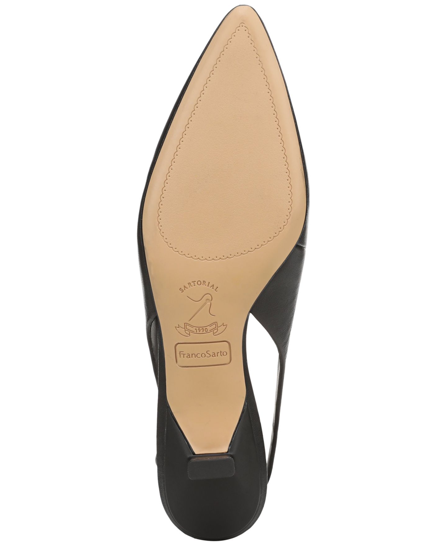Женские туфли Franco Sarto Pura Pointed Toe Slingback Pumps, цвет: Чёрный кожаный — фото 5